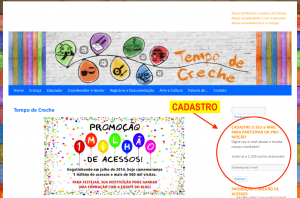 Para se cadastrar no Tempo de Creche