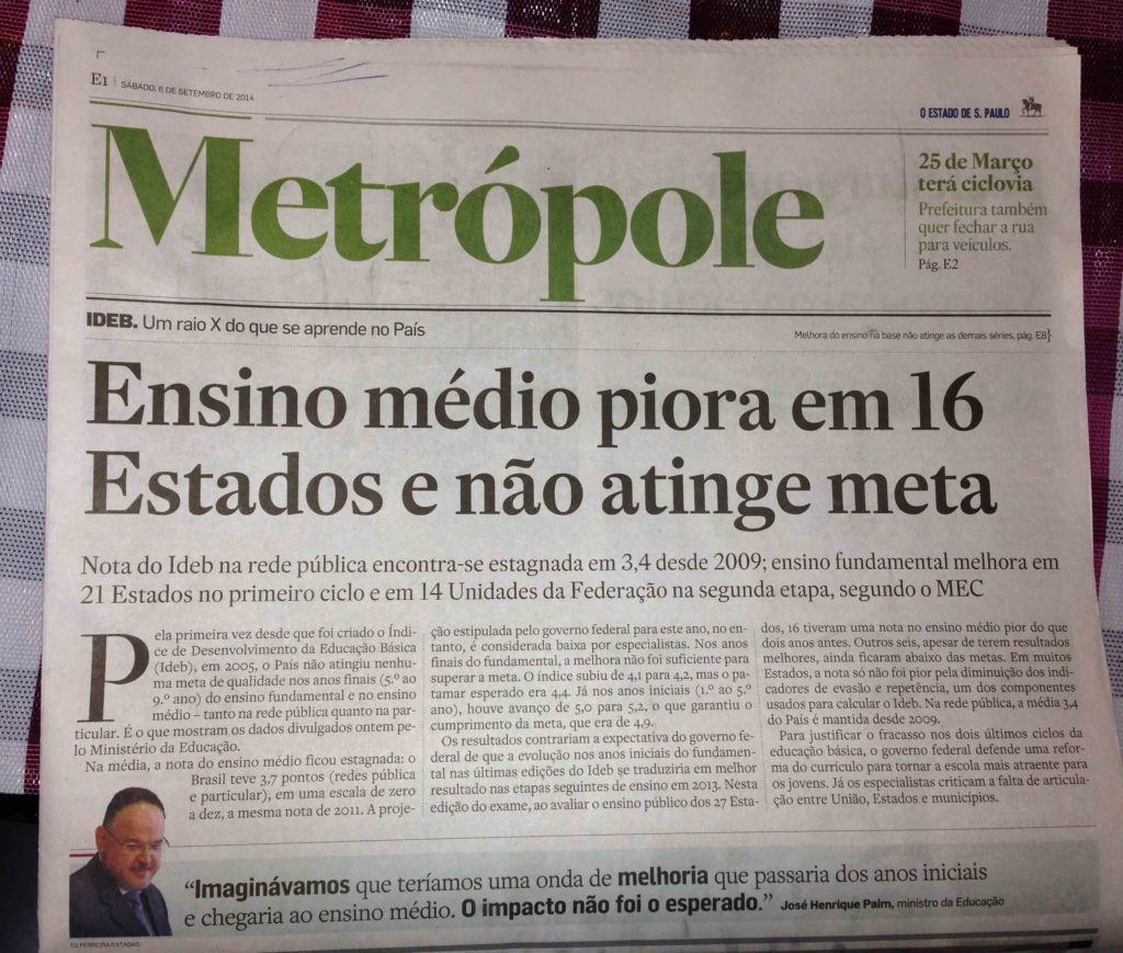 Jornal Estado de São Paulo 6-09-2014