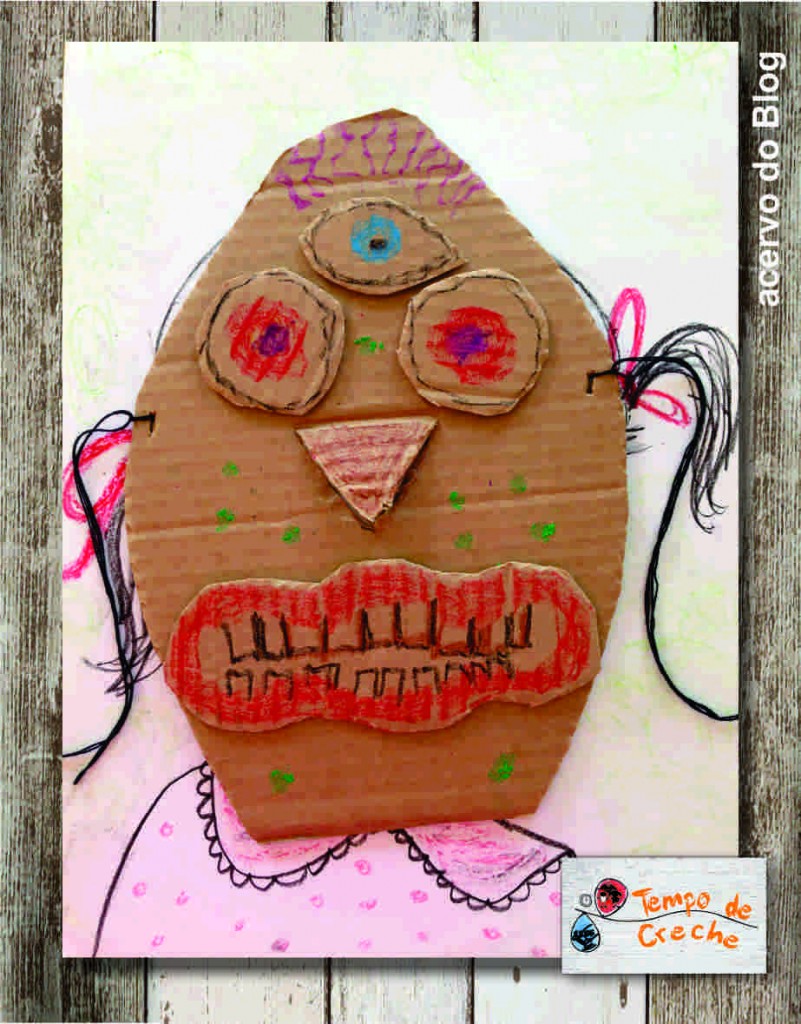 historia de monstro -menina com máscara