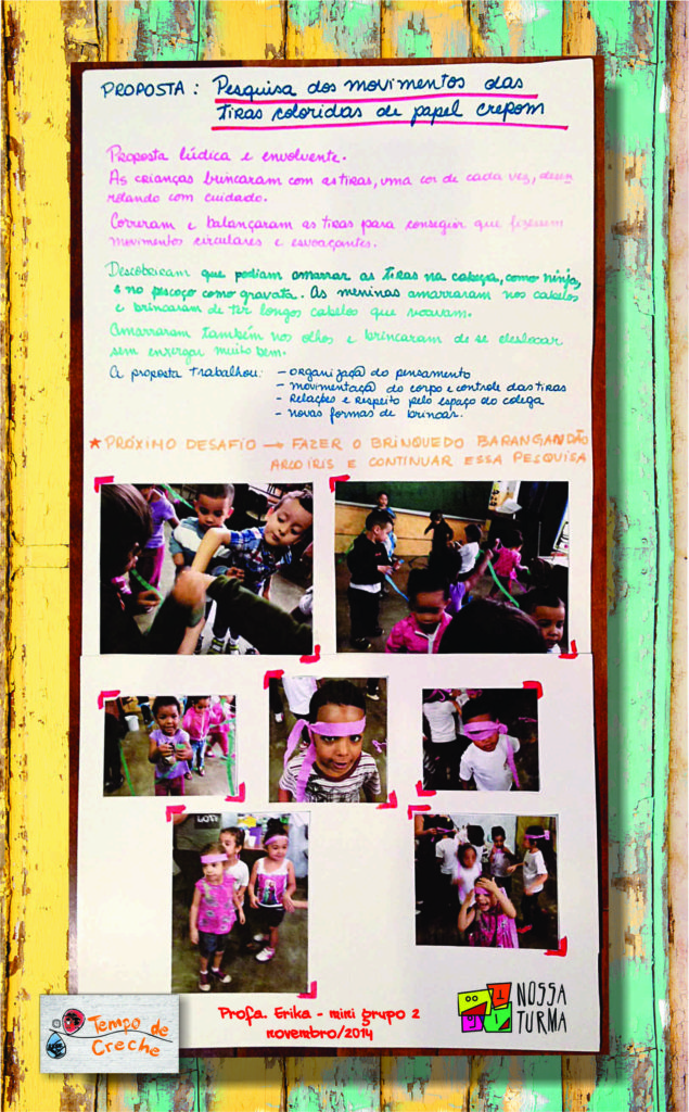 cartaz de registro atividade Nossa Turma