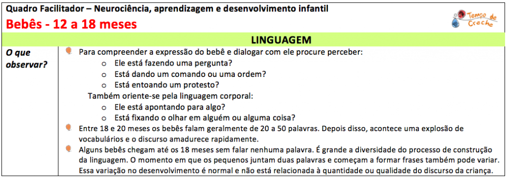 Bebês 12 a 18 meses linguagem 2