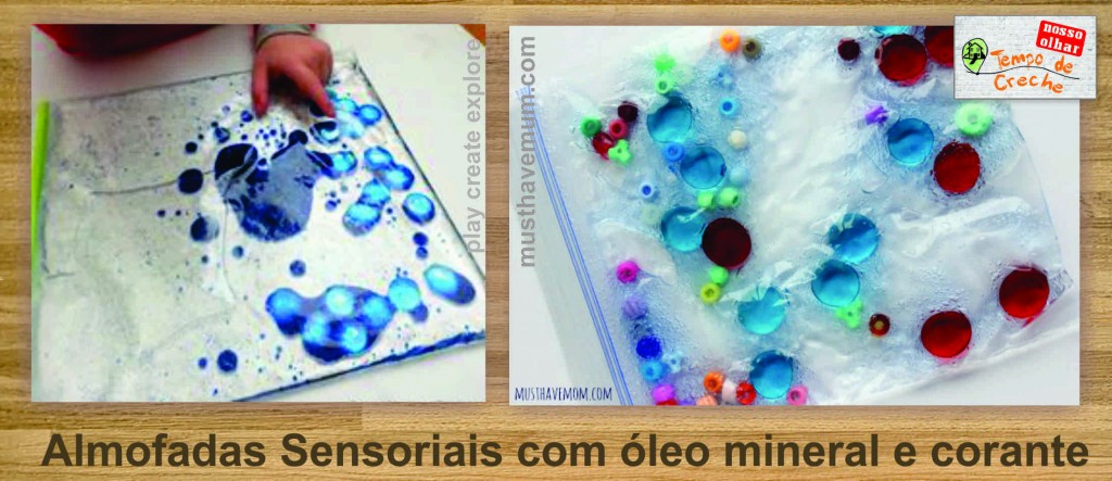 almofadas sensoriais com óleo mineral