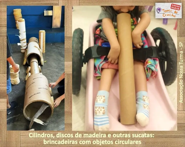 brincadeiras com sucatas cilindos