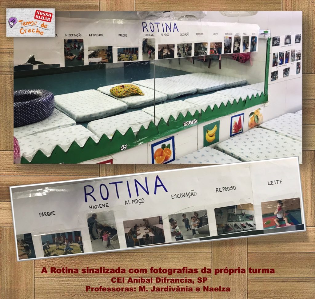 cartaz da Rotina na educação infantil