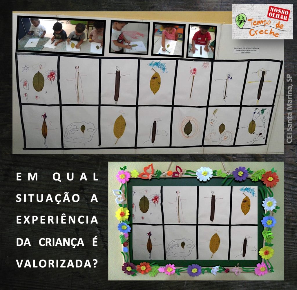 provocação exposição das produções das crianças