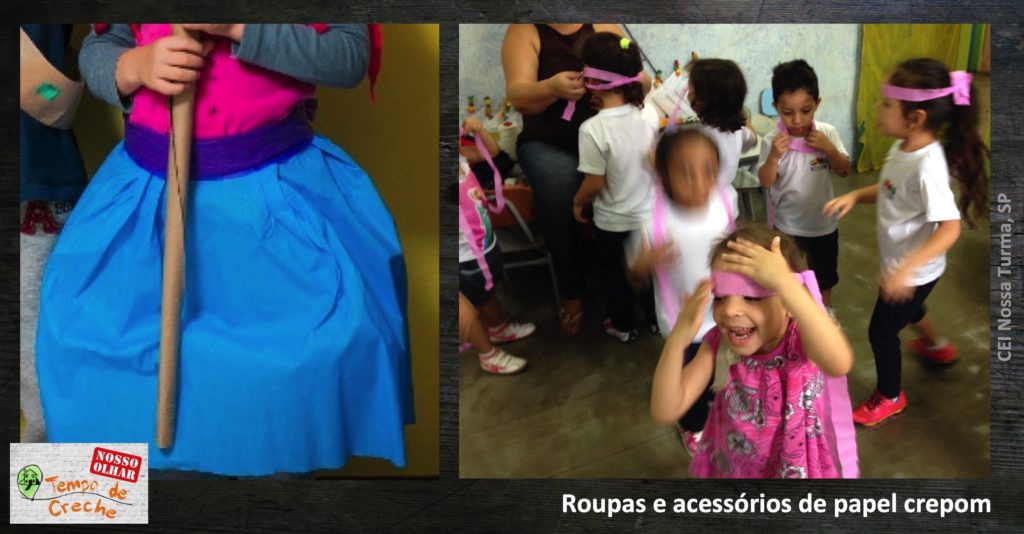 roupas e acessórios de papel crepom