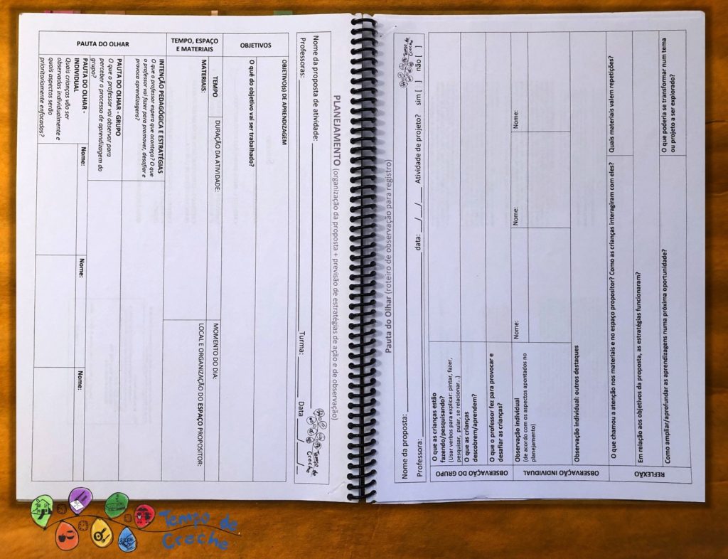 Caderno aberto com instrumentos metodológicos 3