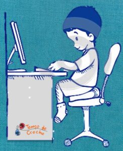 criança no computador