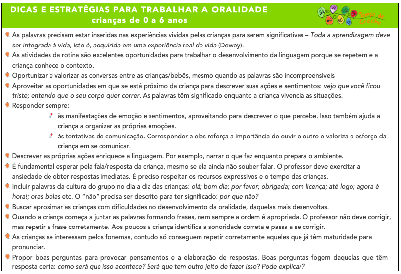 Dicas e estratégias para desenvolver a oralidade