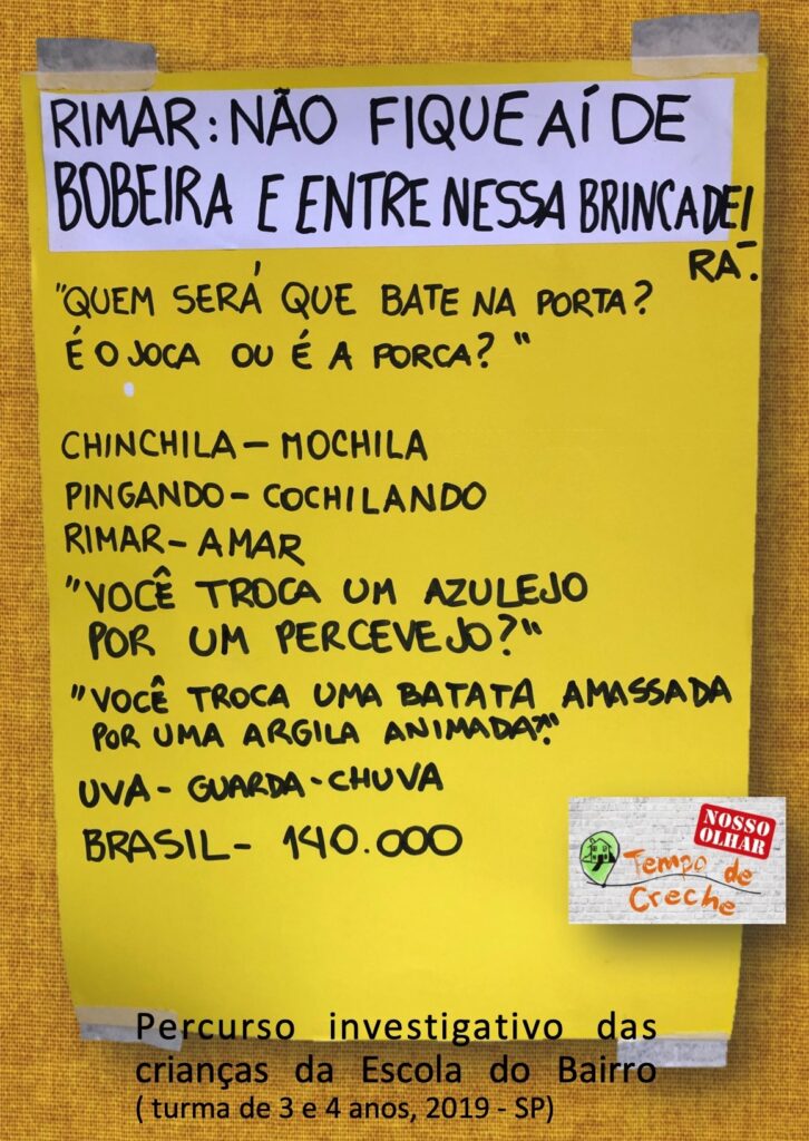 Percurso investigativo Escola do Bairro
