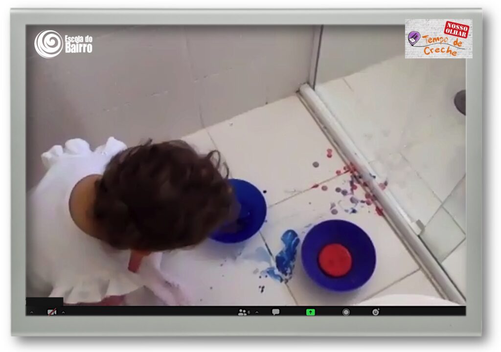 educação infantil remota pintura