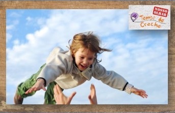 confiança e adaptação criança voando