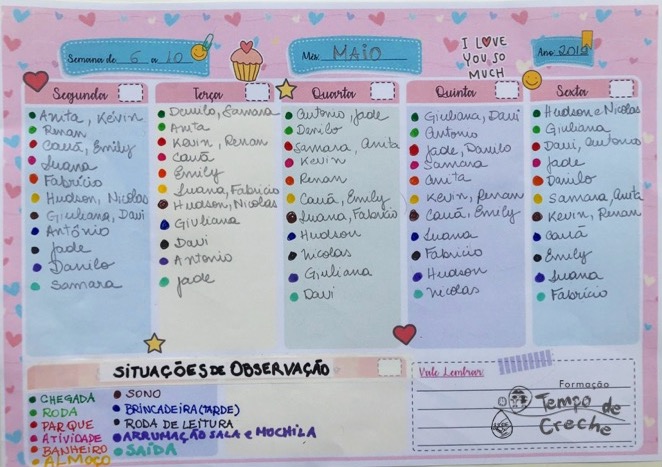 cronograma para observação individual 2