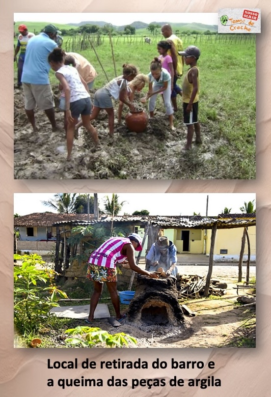 Barro e queima de ceramica Quilombo Muquem
