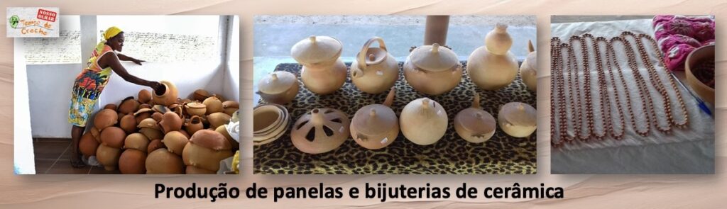 Panelas e bijuterias de barro Quilombo Muquem
