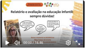 Capa video Relatorio e avaliacao